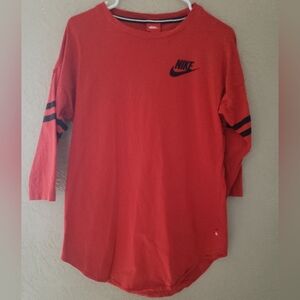 Nike Women Red Long Sleeve Shirt